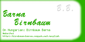 barna birnbaum business card